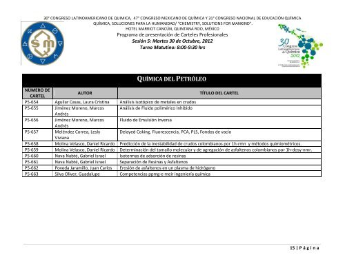 Programa de Trabajos - Sociedad Química de México