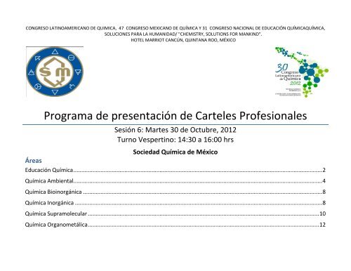 Programa de Trabajos - Sociedad Química de México