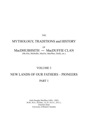Mythology, traditions and history - The Clan Macfie Society