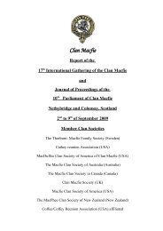 Report of the 17th International Gathering of the Clan Macfie and ...