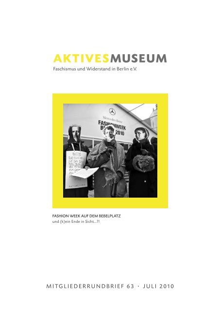 Rundbrief 63 - Verein Aktives Museum