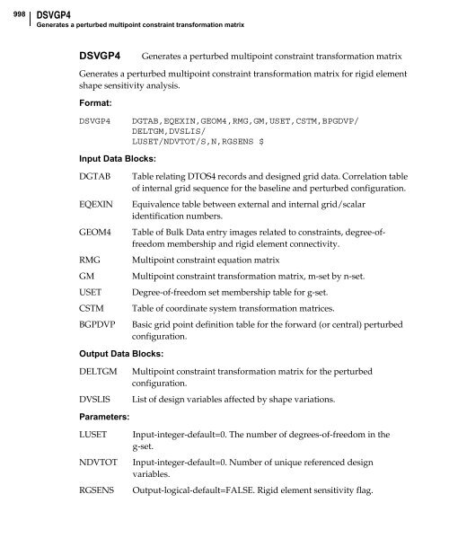 NX Nastran DMAP Programmer's Guide - Kxcad.net