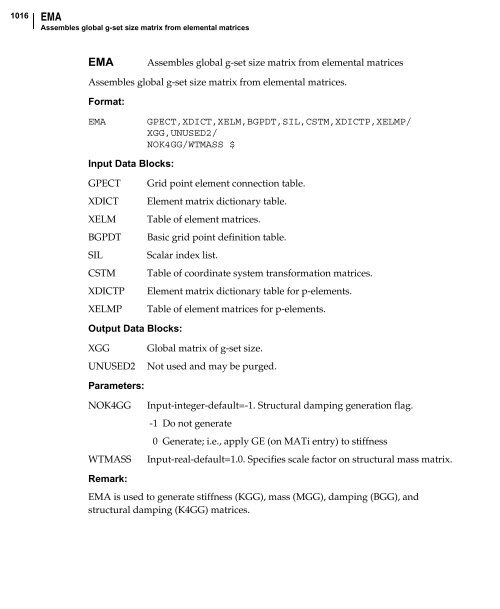 NX Nastran DMAP Programmer's Guide - Kxcad.net