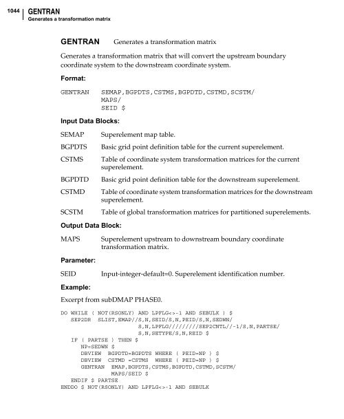 NX Nastran DMAP Programmer's Guide - Kxcad.net