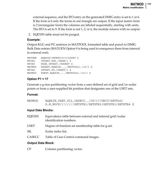 NX Nastran DMAP Programmer's Guide - Kxcad.net