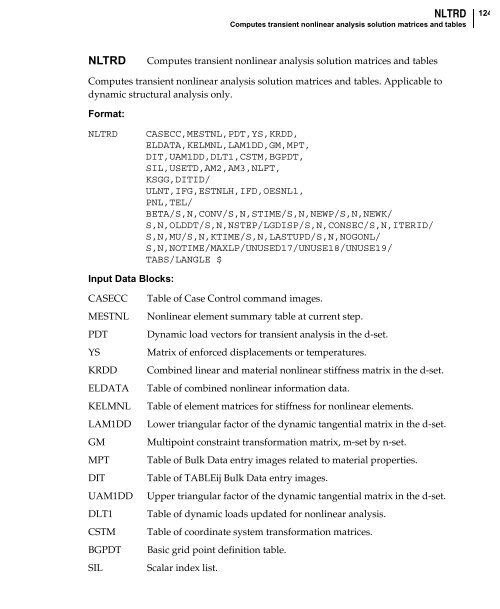 NX Nastran DMAP Programmer's Guide - Kxcad.net