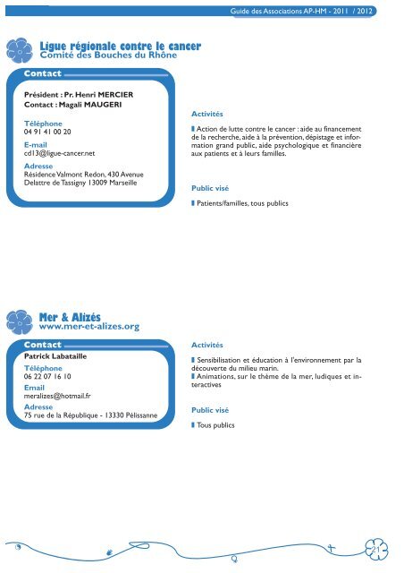 Guide des associations (fichier PDF) - CHU Marseille