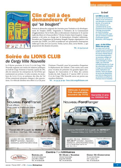 Infos entreprises - Contact Entreprises