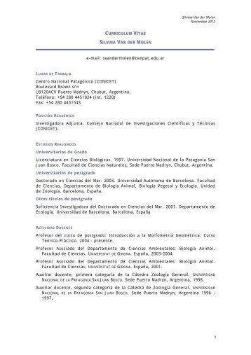 Link al C.V. - Centro Nacional Patagónico