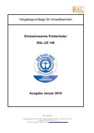 Emissionsarme Polsterleder RAL-UZ 148 Ausgabe ... - eco-INSTITUT