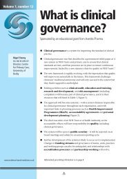 What is clinical governance? - Medical Sciences Division