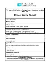 Clinical Coding Manual - Northern Health and Social Care Trust