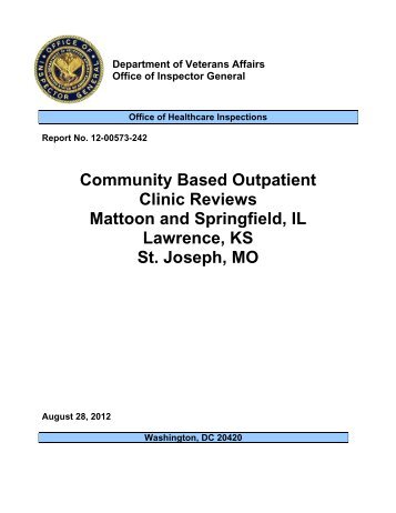 Community Based Outpatient Clinic Reviews Mattoon