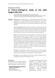 A clinico-etiological study of toe web fungal infection