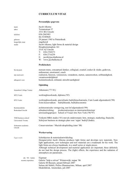 resume (pdf) - Jacob Alkema