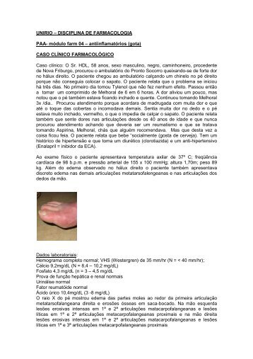 CASO CLÍNICO FARMACOLÓGICO DE GOTA.pdf - Unirio