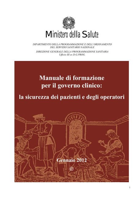 Manuale di formazione per il governo clinico: la - Ministero della ...