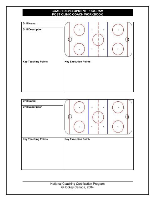 NCCP DEVELOPMENTAL 1 CLINIC COACH WORKBOOK (POST ...