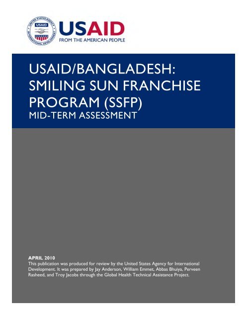 Smiling Sun Franchise Program (SSFP) - usaid