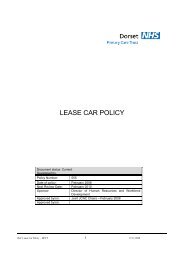 Lease Car Policy - NHS Dorset