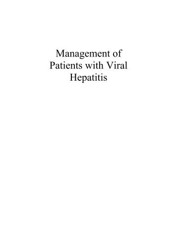 Management of Patients with Viral Hepatitis - Colloquium