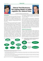 Clinical Trial Disclosure: The ongoing debate on public ... - EMWA