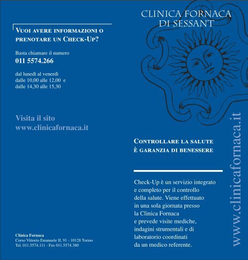 servizio Check-Up - Clinica Fornaca