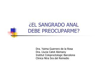 ¿Me tiene que preocupar el sangrado anal? - Clínica Ntra. Sra. Del ...