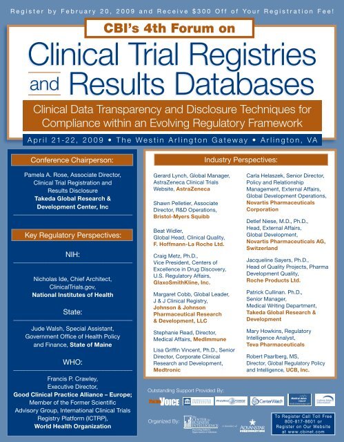 Clinical Trial Registries and Results Databases - SEC Associates, Inc.