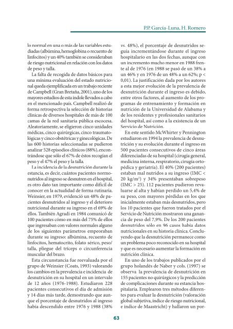 Libro blanco de Desnutrición clínica - SENPE