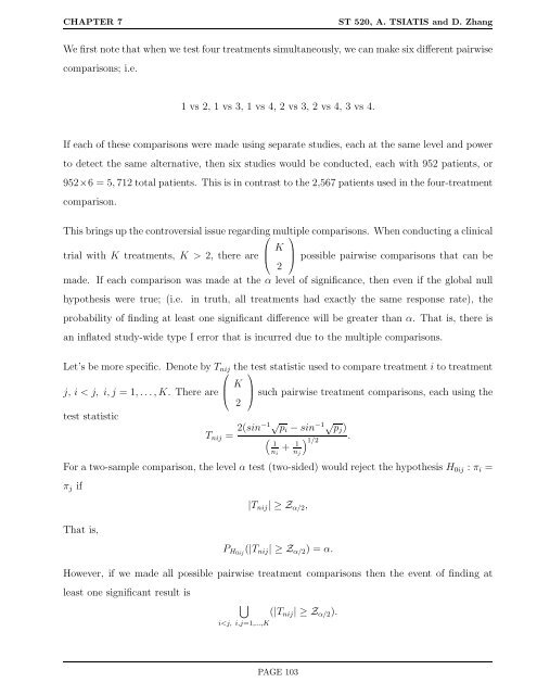 ST 520 Statistical Principles of Clinical Trials - NCSU Statistics ...