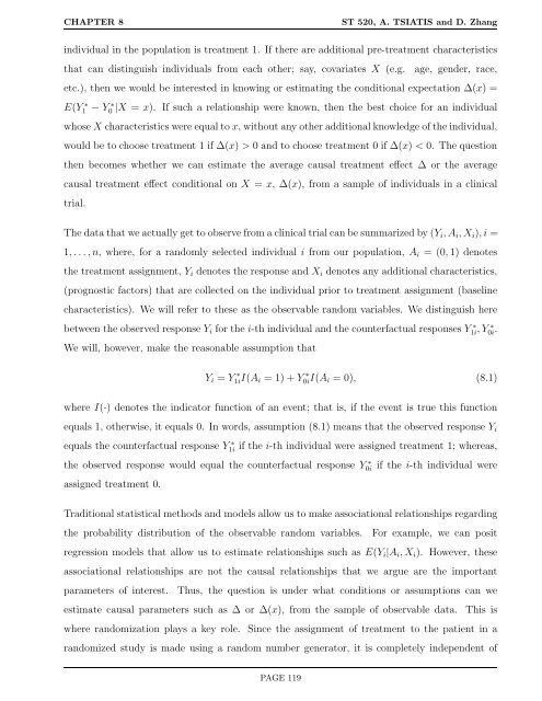 ST 520 Statistical Principles of Clinical Trials - NCSU Statistics ...