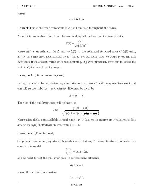 ST 520 Statistical Principles of Clinical Trials - NCSU Statistics ...