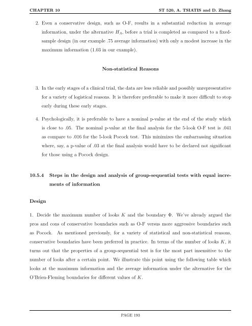 ST 520 Statistical Principles of Clinical Trials - NCSU Statistics ...