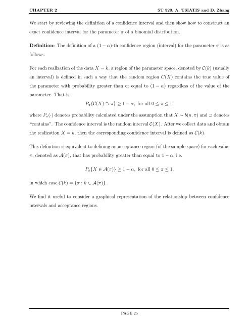 ST 520 Statistical Principles of Clinical Trials - NCSU Statistics ...