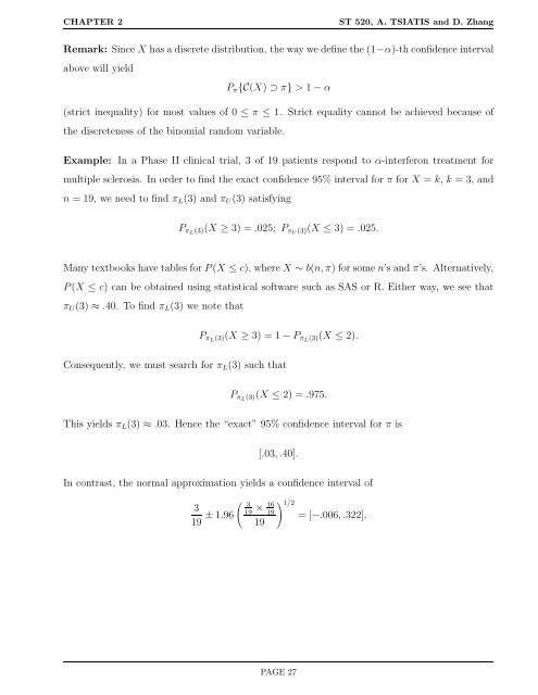 ST 520 Statistical Principles of Clinical Trials - NCSU Statistics ...