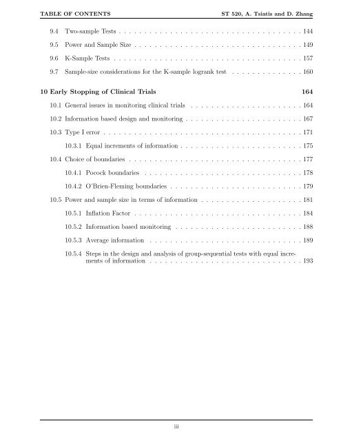 ST 520 Statistical Principles of Clinical Trials - NCSU Statistics ...