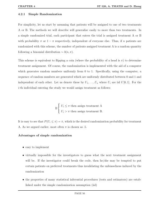 ST 520 Statistical Principles of Clinical Trials - NCSU Statistics ...