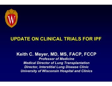 update on clinical trials for ipf - Coalition for Pulmonary Fibrosis