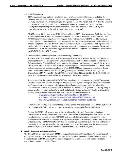 NCI National Clinical Trials Network (NCTN) Program Guidelines