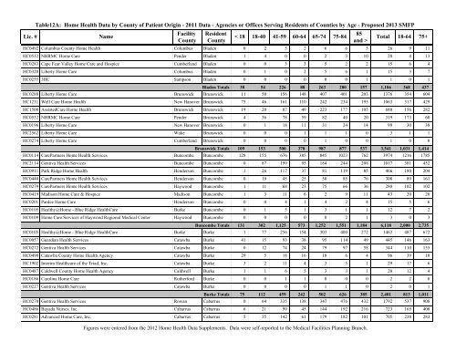 Proposed 2013 State Medical Facilities Plan - NC Department of ...