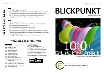 Blickpunkt - ECSA