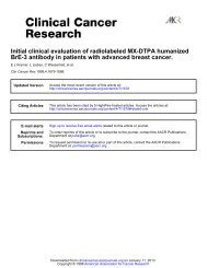 Initial Clinical Evaluation of Radiolabeled MX-DTPA Humanized BrE ...