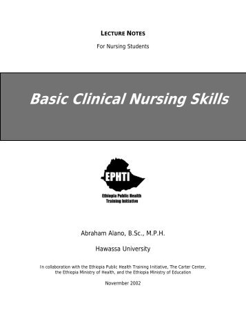 Basic Clinical Nursing Skills - The Carter Center