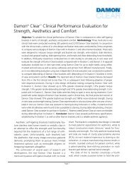 Damon Clear Clinical Performance Evaluation for Strength - Ormco