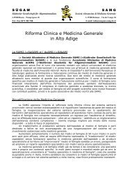 Riforma Clinica e Medicina Generale in Alto Adige