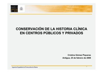 Conservación de la historia clínica - Red Iberoamericana de ...