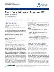 Clinical Trials Methodology Conference 2011