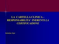 LA CARTELLA CLINICA – RESPONSABILITA ... - Aulett@'99