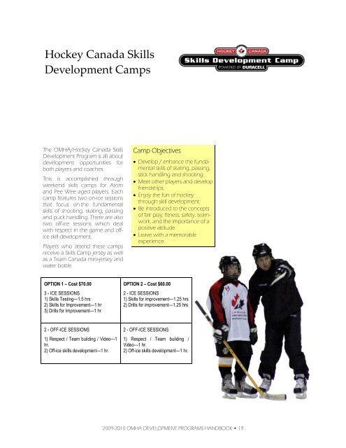 development handbook - Ontario Minor Hockey Association